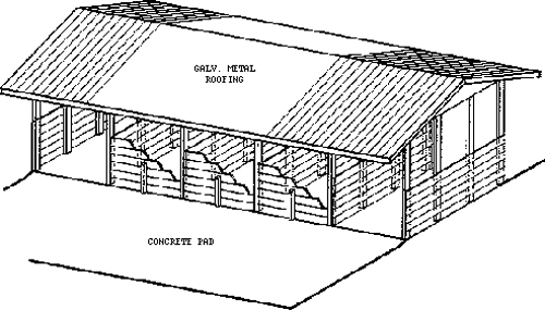 Figure 2. Free-standing, two-stage dead bird composter.