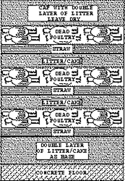 Figure 4. Layering arrangement for loading primary composting bins.