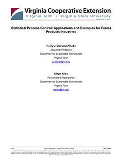 Cover, Statistical Process Control: Applications and Examples for Forest Products Industries