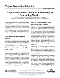 Cover, Streptococcus uberis: A Practical Summary for Controlling Mastitis JPG