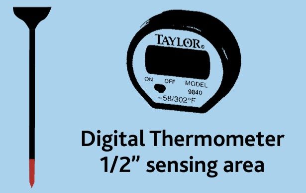 Digital thermometer 1/2" sensing area