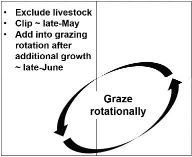 Diagram of one approach to clipping pastures.