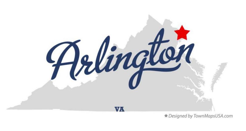 Map of Arlington, Virginia.