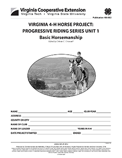 Cover, VIRGINIA 4-H HORSE PROJECT: PROGRESSIVE RIDING SERIES UNIT 1 Basic Horsemanship