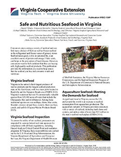 Cover, Safe and Nutritious Seafood in Virginia