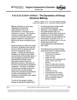 Cover, FACILITATION SERIES: The Dynamics of Group Decision Making