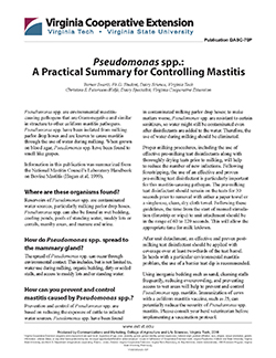 JPG, Pseudomonas spp.: A Practical Summary for Controlling Mastitis
