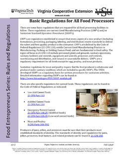 Cover, Basic Regulations for All Food Processors JPG