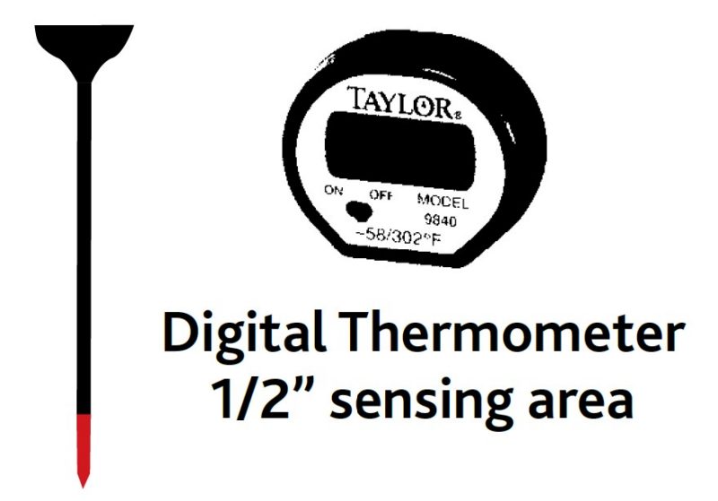 Digital thermometer 1/2" sensing area