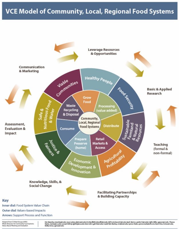 VCE Model of Community, Local, Regional Food Systems