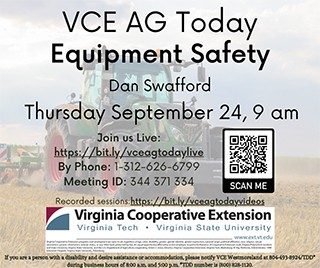 Cover for publication: VCE Ag Today: Farm Equipment Safety