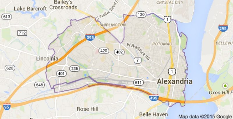 Map of Alexandria, Virginia