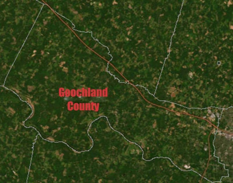 Goochland County Aerial Map.